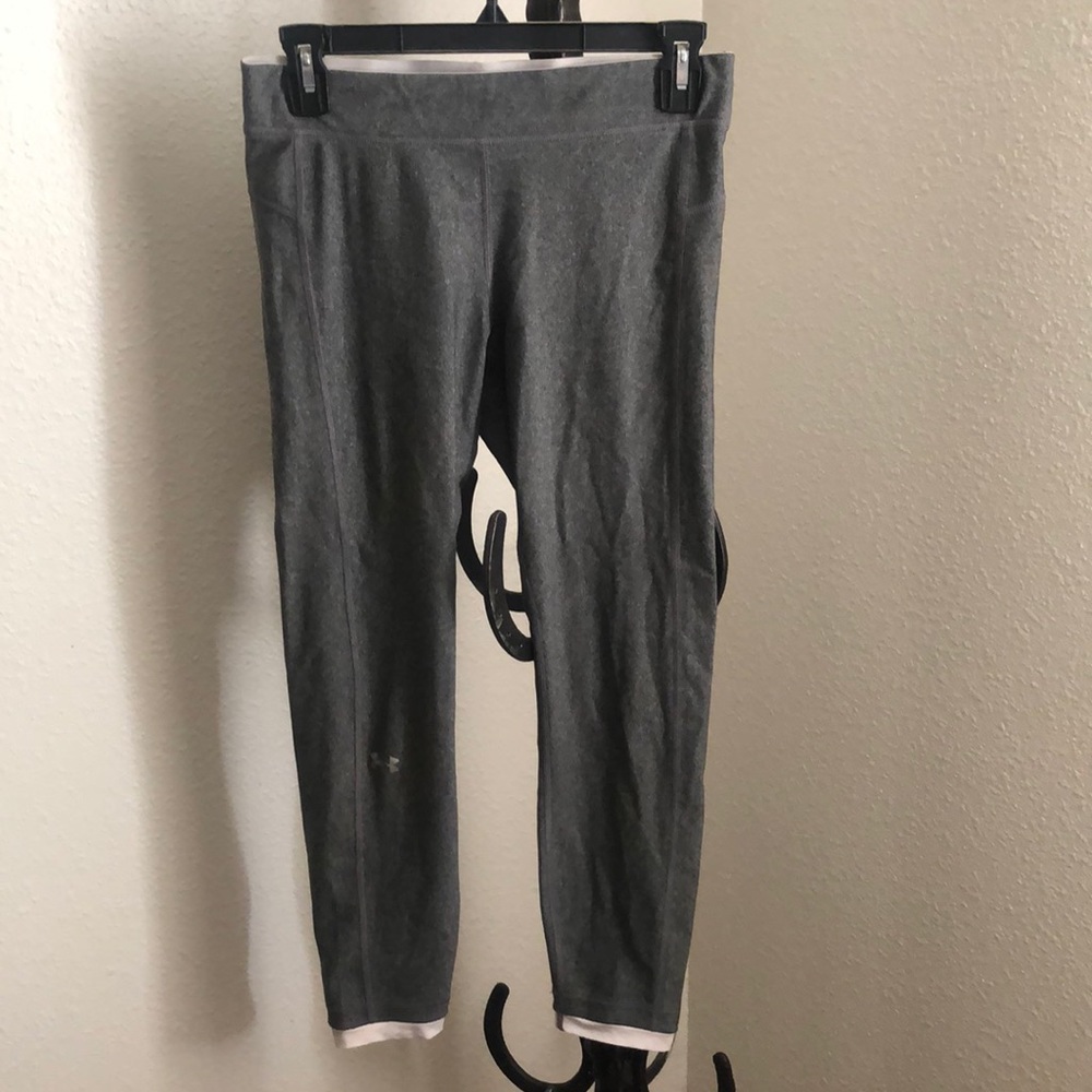 Cropped Marl Grey Leggings 21”